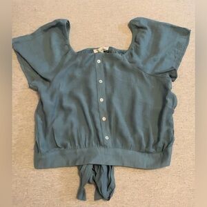 Light green linen top